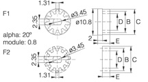 Gear wheel with/without disc [104-4]