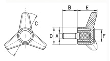 Three arms handwheel [271-2]