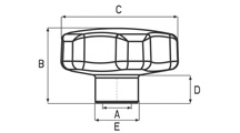 Aluminum lobe knob [278]