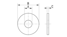 Large flat  washer DIN 9021 metal [347-m]