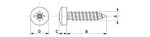 Crossed pan head screw [433]