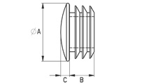 Chrome plated round insert [531]