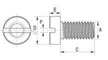 Slotted cheese head screw [536]