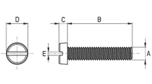 Slotted cheese head screw [540]