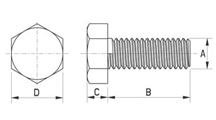 Hexagon bolt [904]